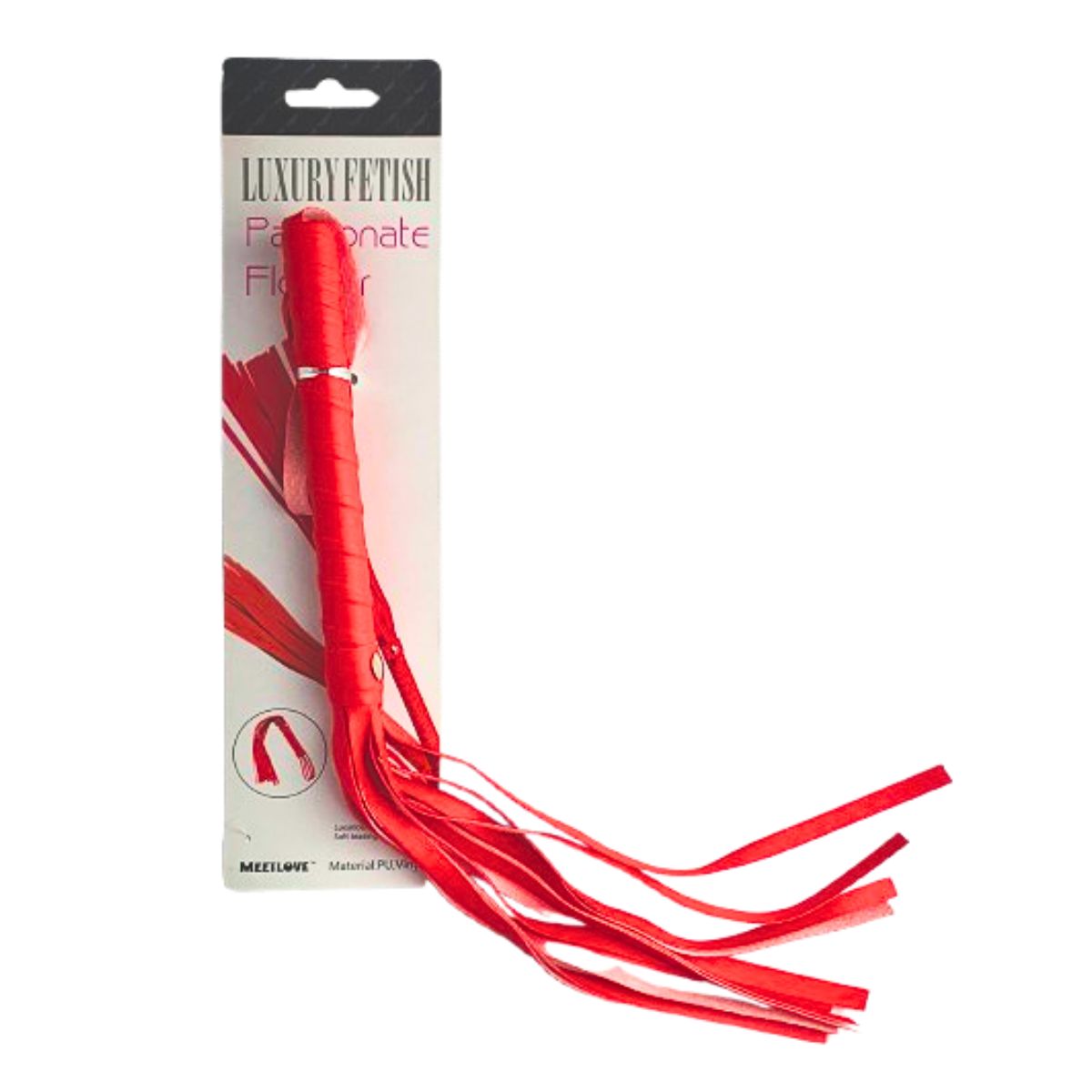Fantasia Acessório Chicote Luxo Tiras Corino Vermelho Fantasia Acessório Chicote Luxo Tiras Corino Vermelho